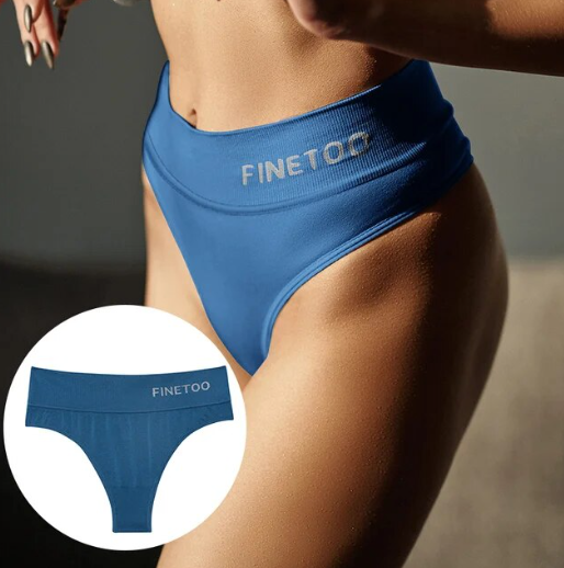 Finetoo String mit hohem Bund Blau